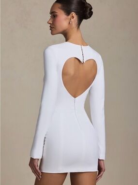 Oh Polly | Dresses | Embellished Corset Open Back Long Sleeve Mini Dress In  Black | Poshmark